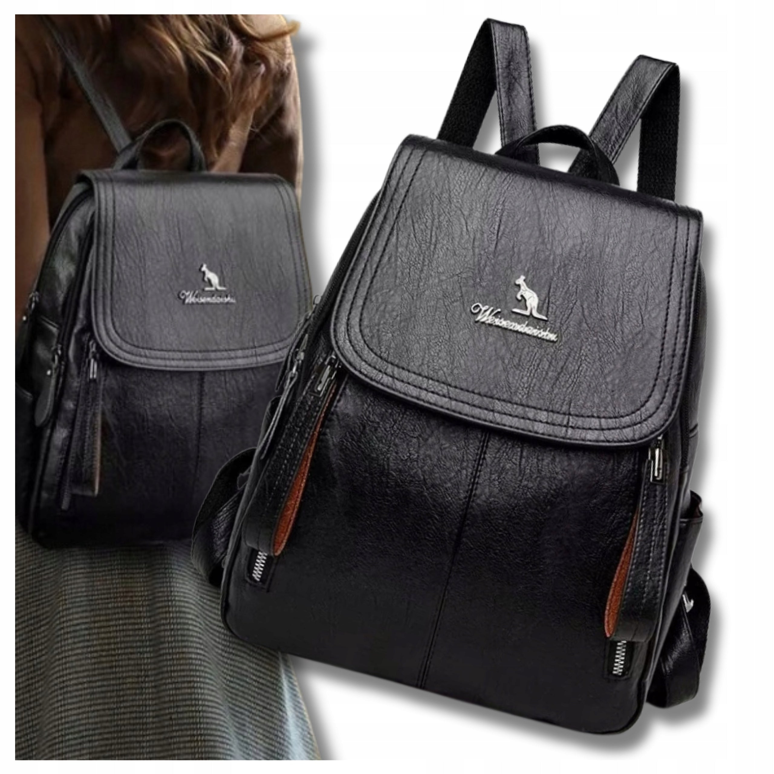 Black Women's School Backpack Urban Spacious Strong School