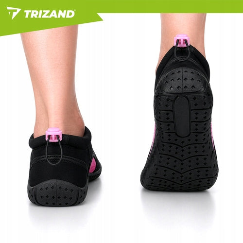 Black and pink water shoes - size 36 5mm Trizand Model Buty do Wody na Plażę Jeżowce Damskie