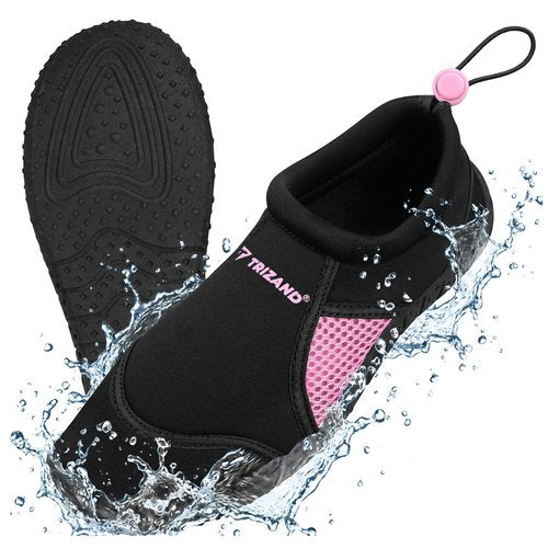 Black and pink water shoes - size 38 5mm Trizand