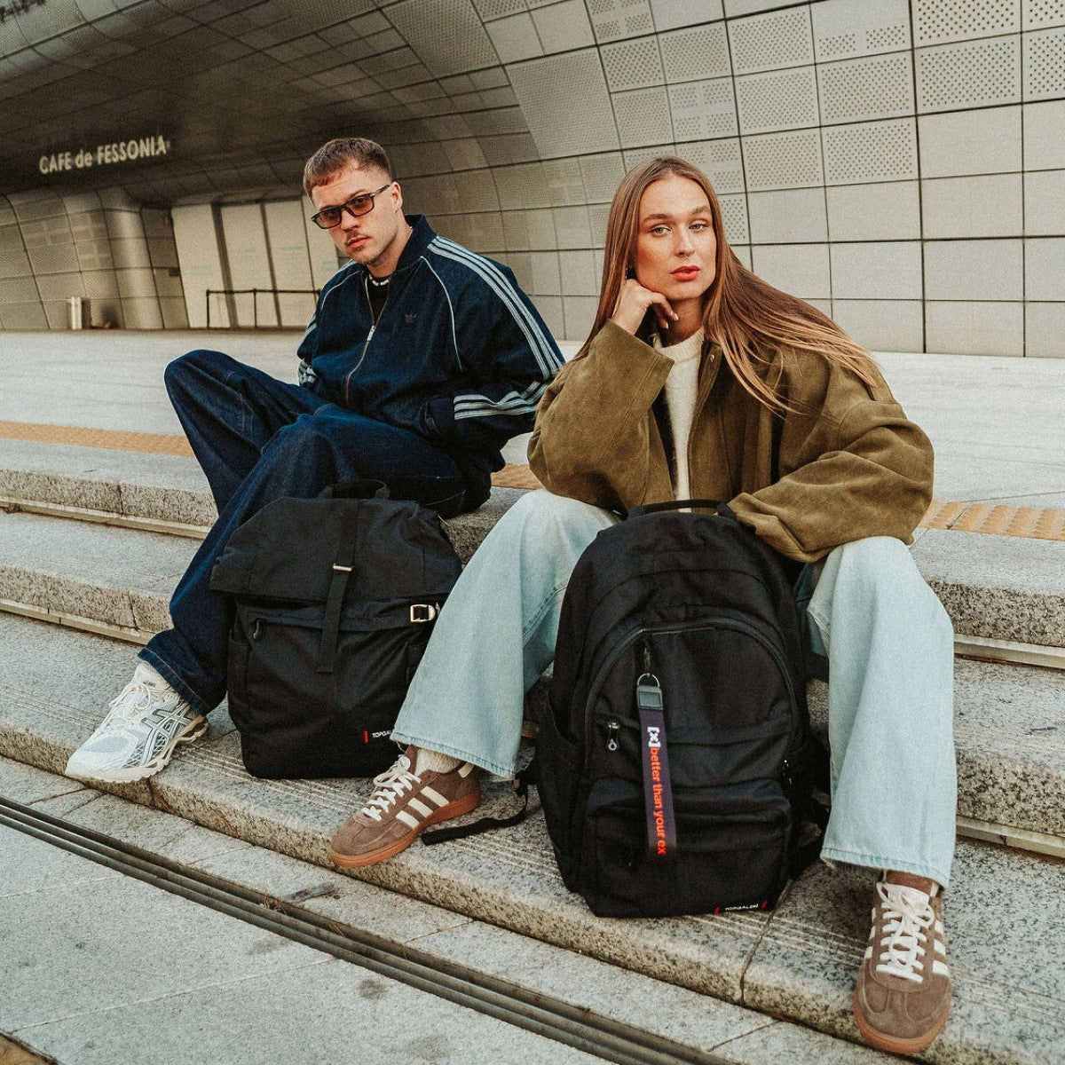 Black backpack Topgal SANY X 26058 youth for teenager 30l Brand Topgal