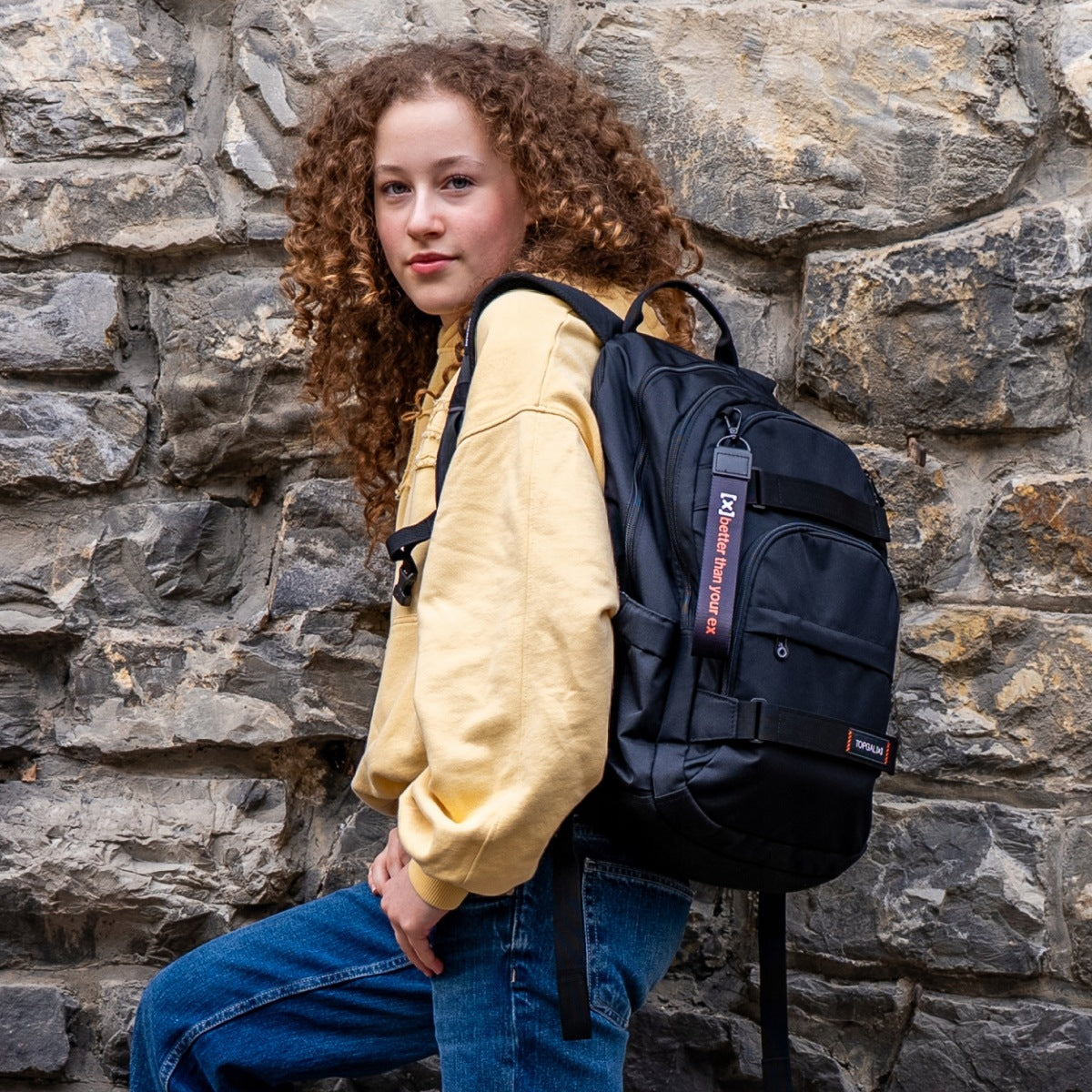 Black backpack Topgal VIKI X 26057 for teenagers 6-8 class Manufacturer code 8592571028924