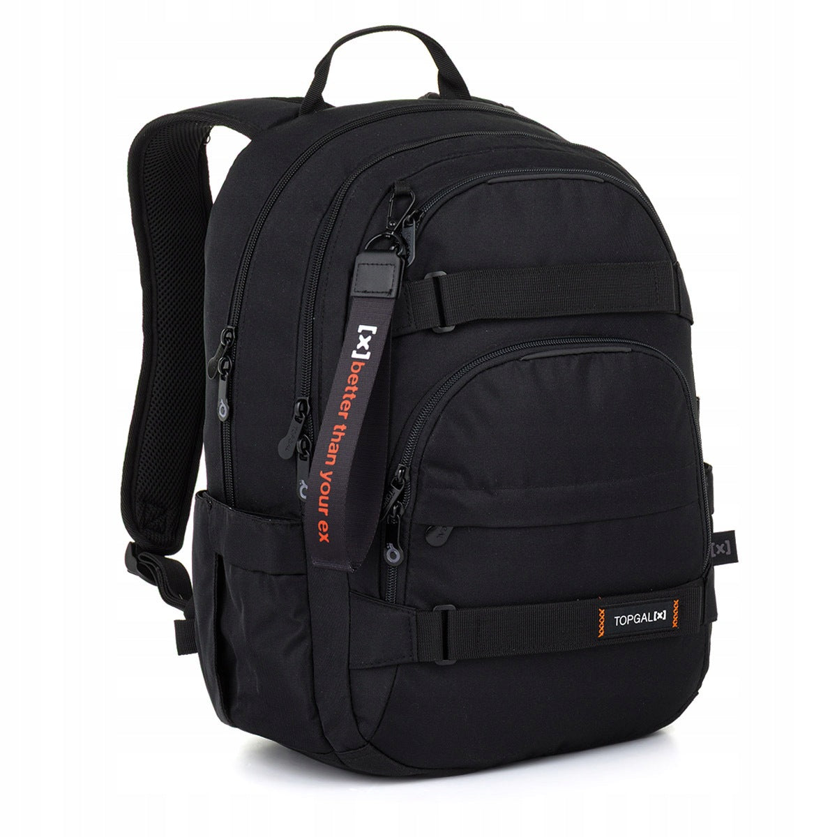 Black backpack Topgal VIKI X 26057 for teenagers 6-8 class