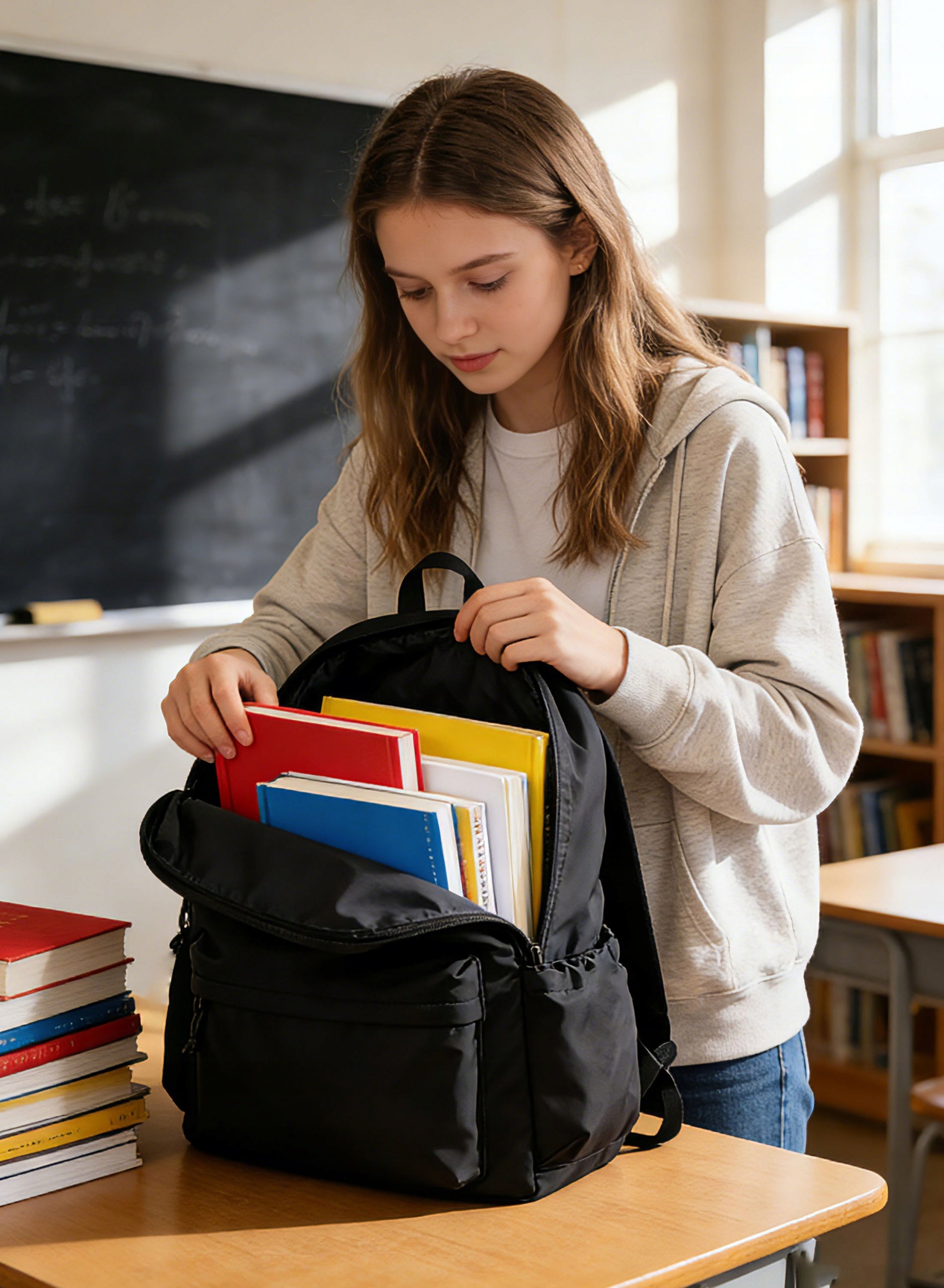 Black backpack for women school backpack boys girls laptop backpack men Brand no brand