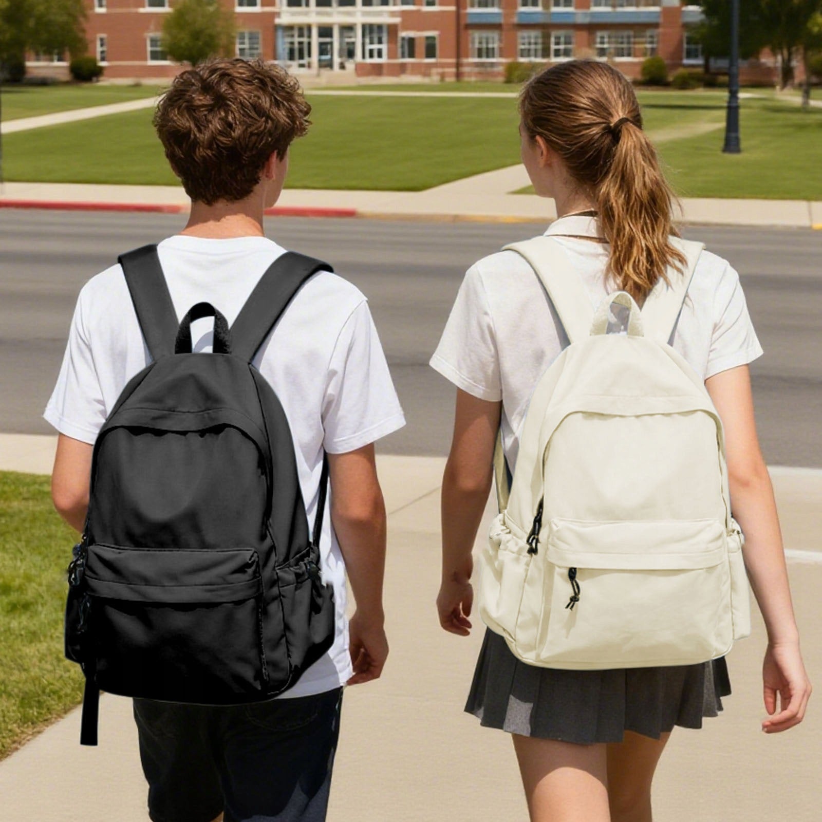 Black backpack for women school backpack boys girls laptop backpack men Kind school