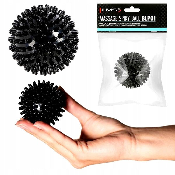 Black ball with spikes for massage HMS small ball for trigger points 6 cm