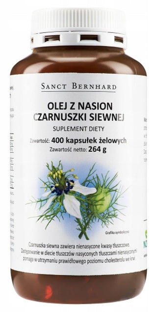 Black cumin seed oil | Sanct Bernhard | 400 caps.
