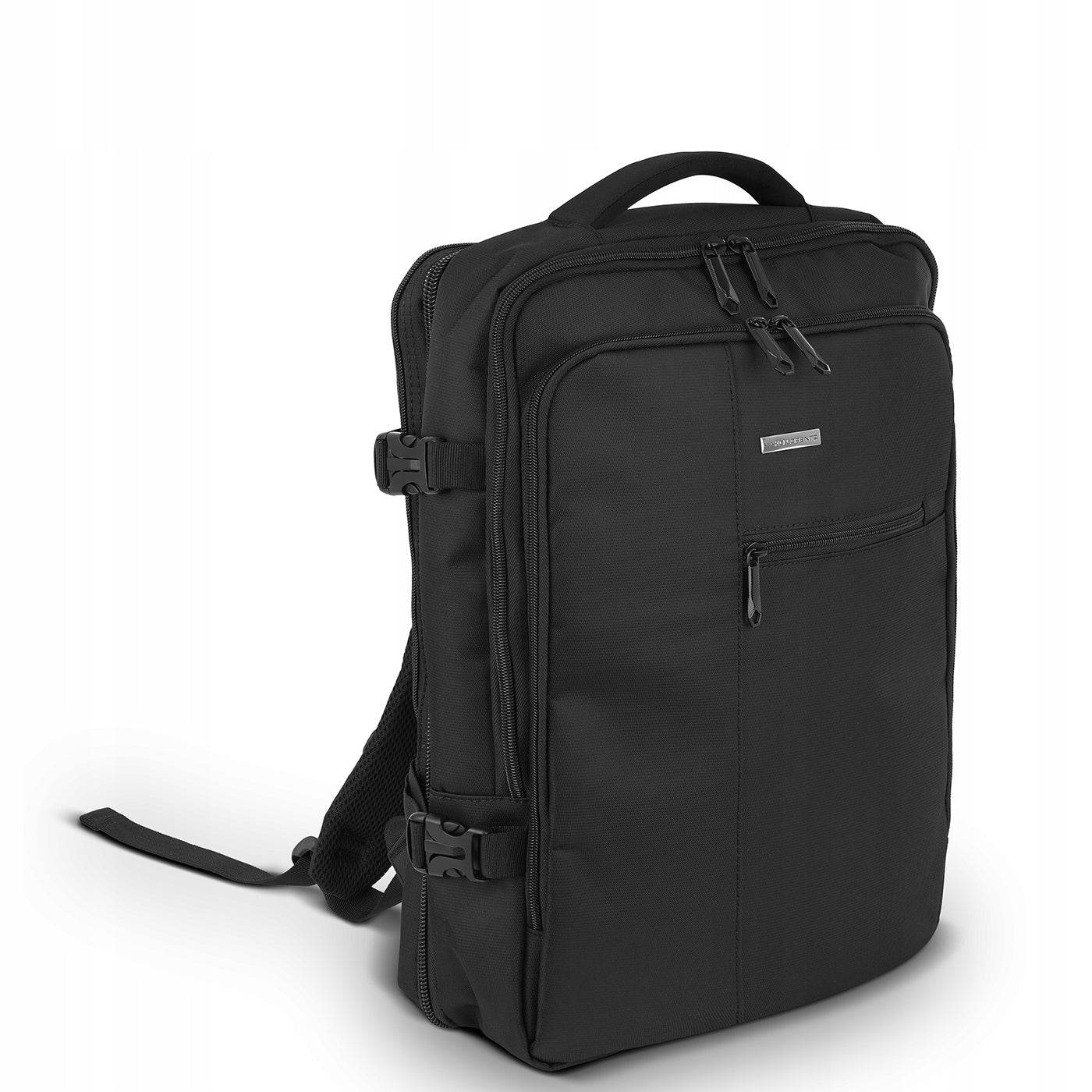 Black functional men's backpack with USB connector Pako Lorente One Size