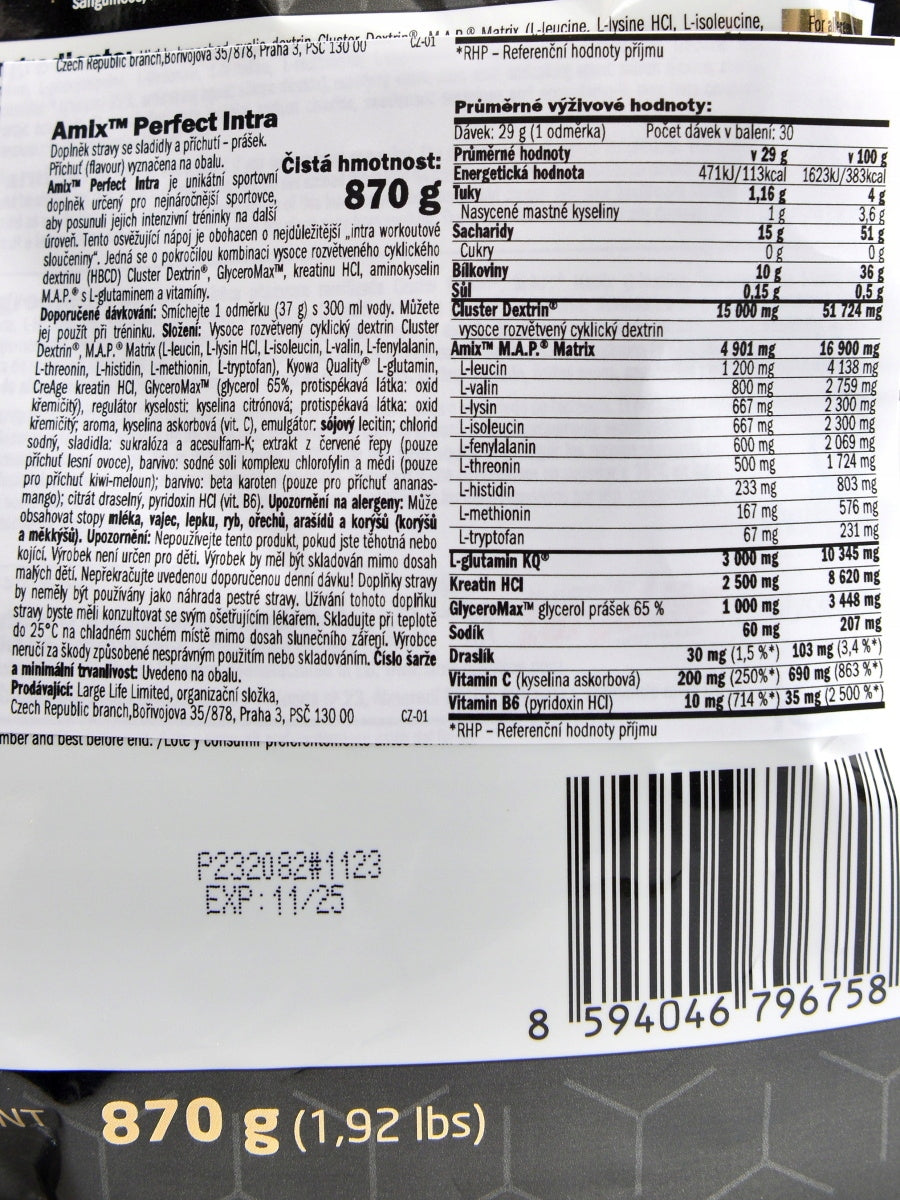 Black line perfect intra 870g doypack meloun kiwi Manufacturer code 8594046796765
