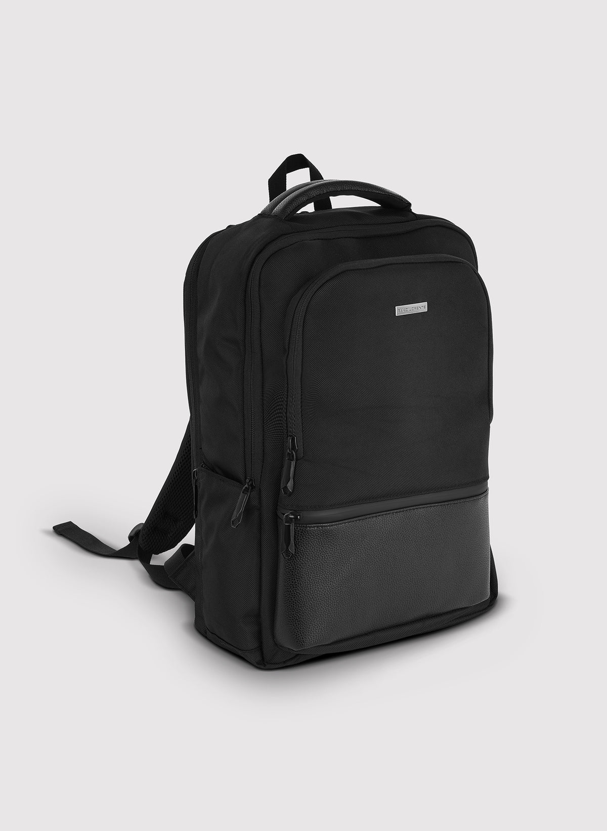 Black men's backpack with laptop space and USB connector Pako Lorente Brand Pako lorente
