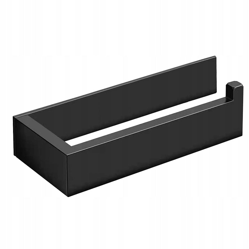 Black self-adhesive toilet paper holder