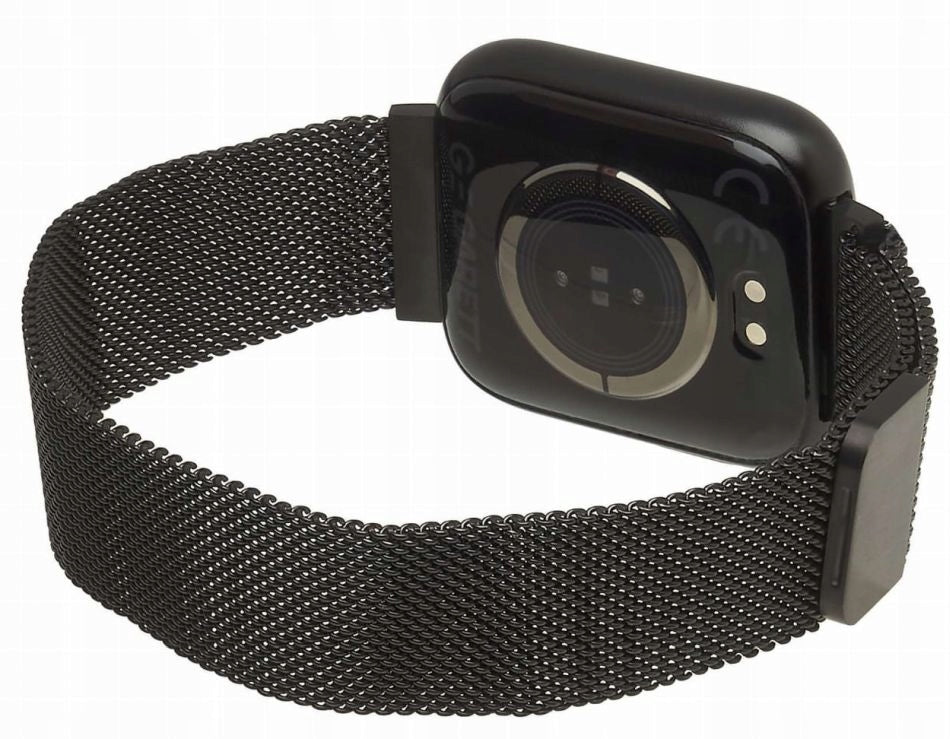 Black smartwatch women's watch on bracelet mesh Garett Eva RT Black Packaging status original