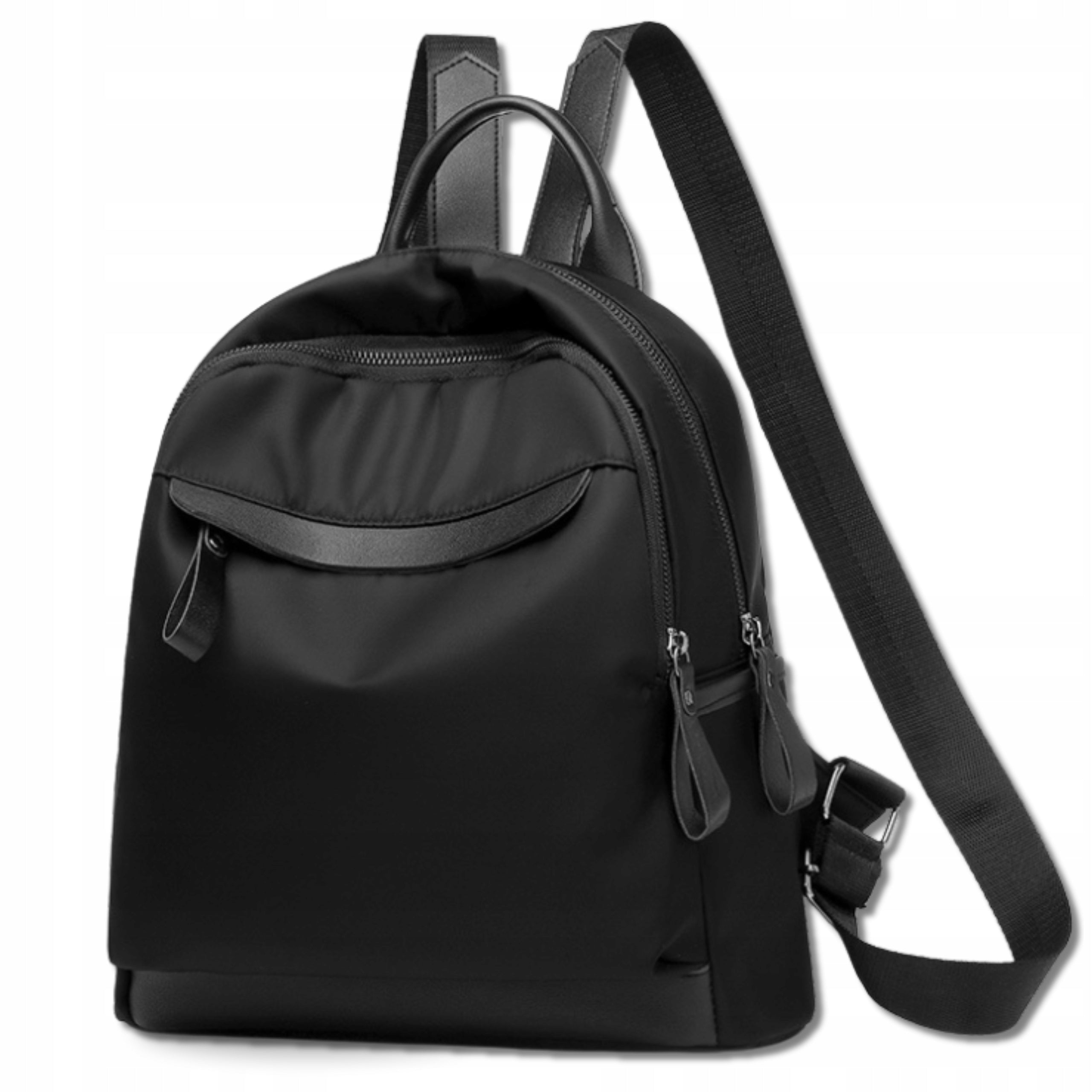 Black waterproof women's backpack. Capacious 2in1 work school urban shoulder backpack Brand EdiBazzar