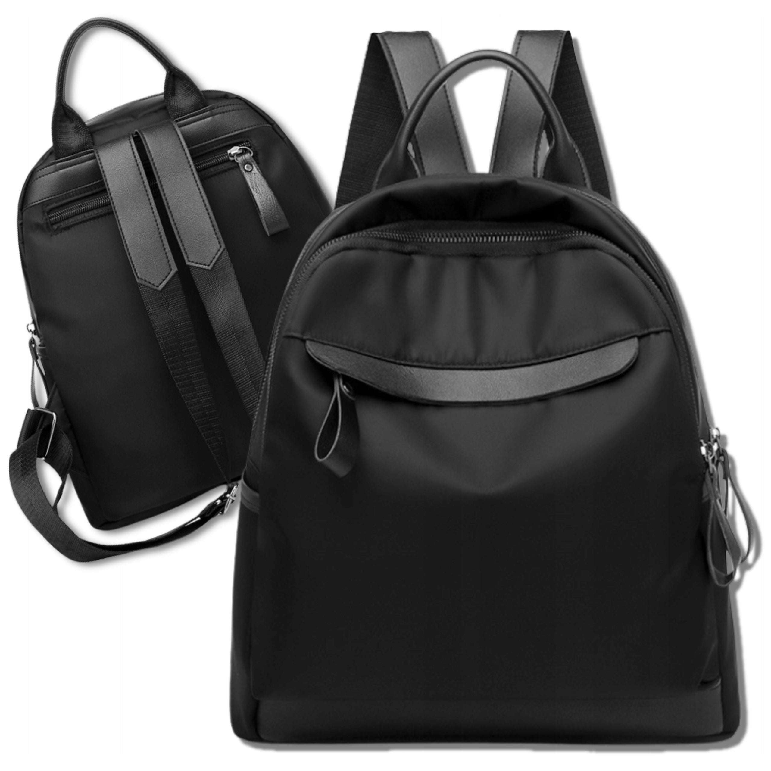 Black waterproof women's backpack. Capacious 2in1 work school urban shoulder backpack EAN (GTIN) 5904555954809