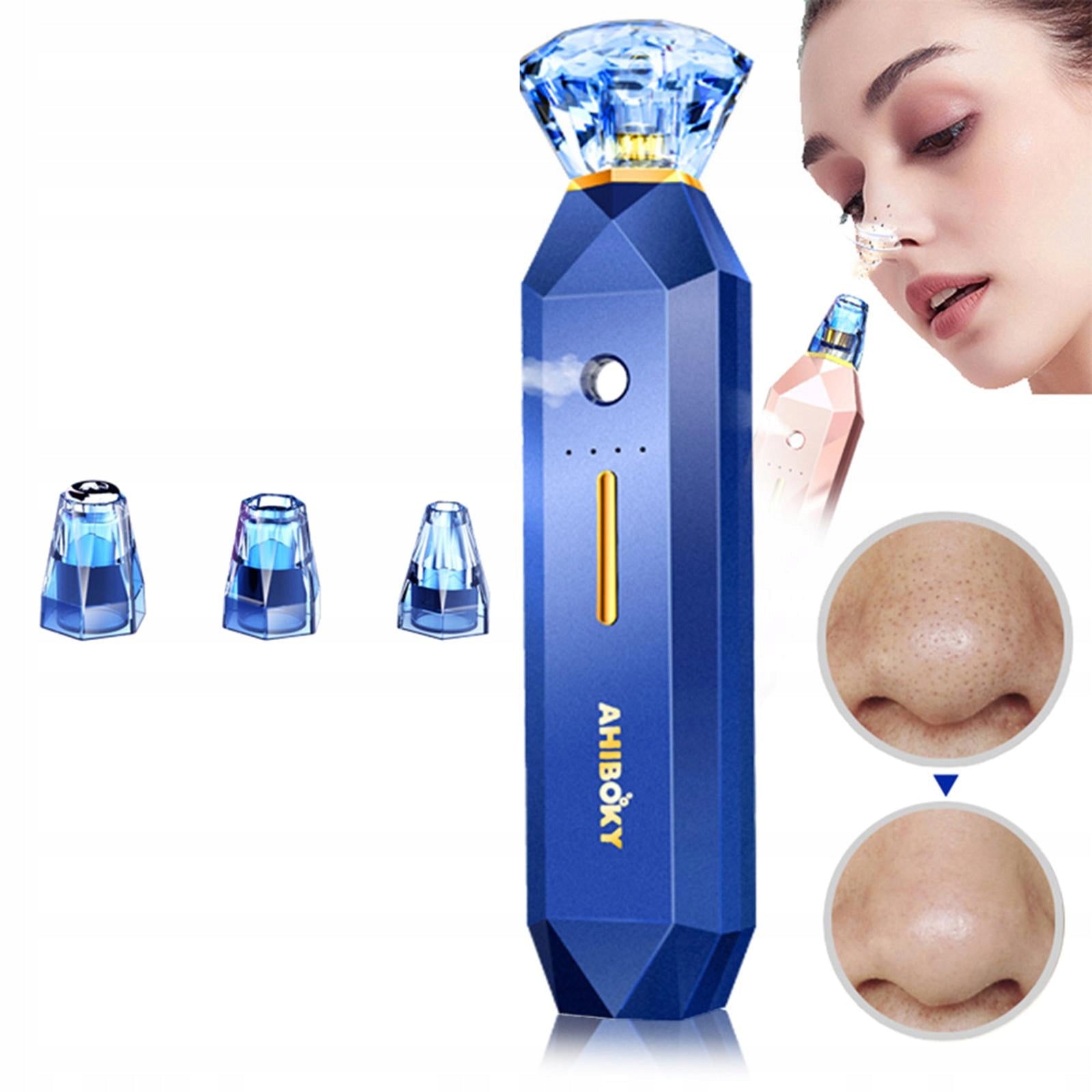 Blackhead Remover Pore Vacuum Upgraded 3 Suction Power Facial Pore Blue Medical device no