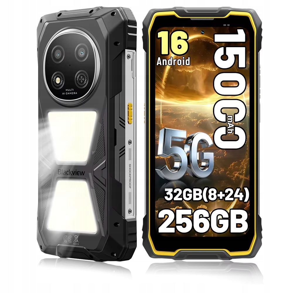 Blackview ROCK 2 Pro 8 GB / 256 GB 5G yellow 15000mAh smartphone