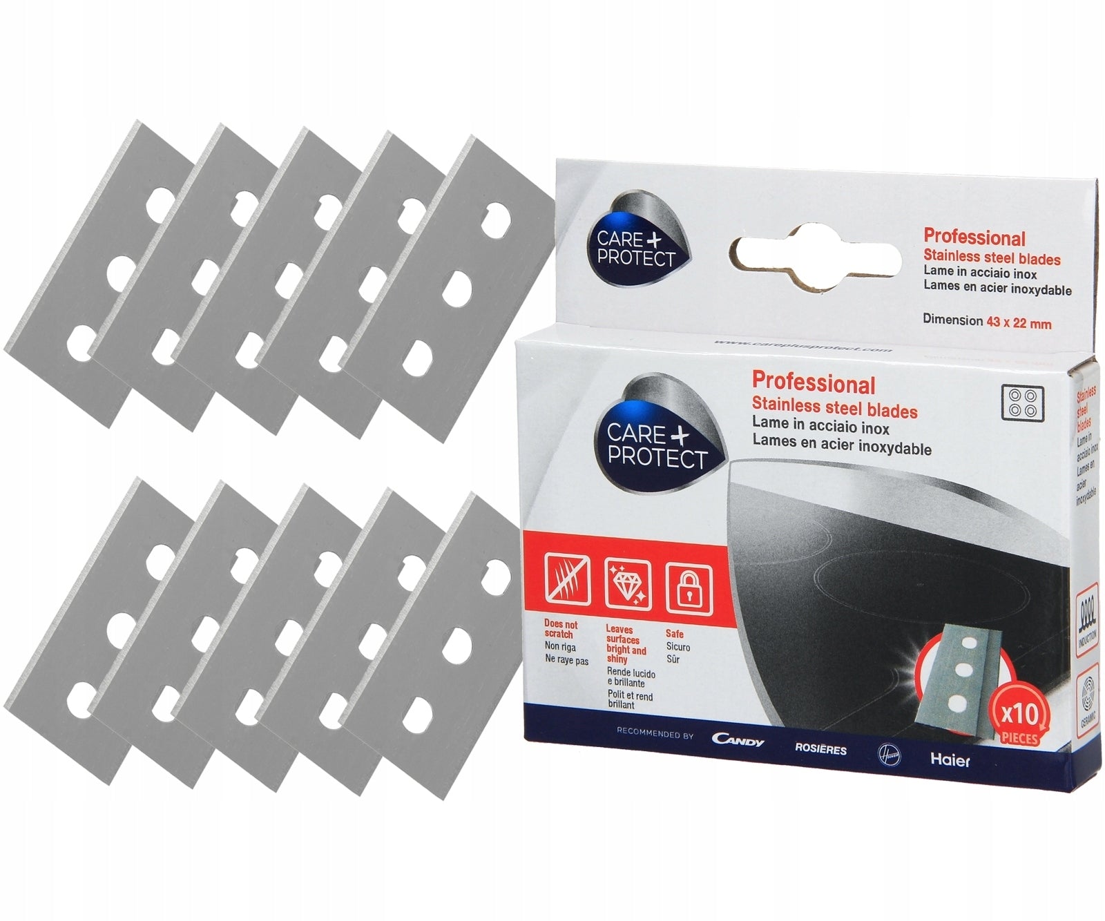 Blades 10pcs for ceramic induction hob glass scraper ORIGINAL