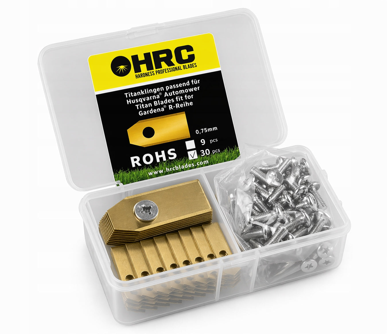 Blades PREMIUM Mowing robot knives Husqvarna GARDENA 30pcs HRC