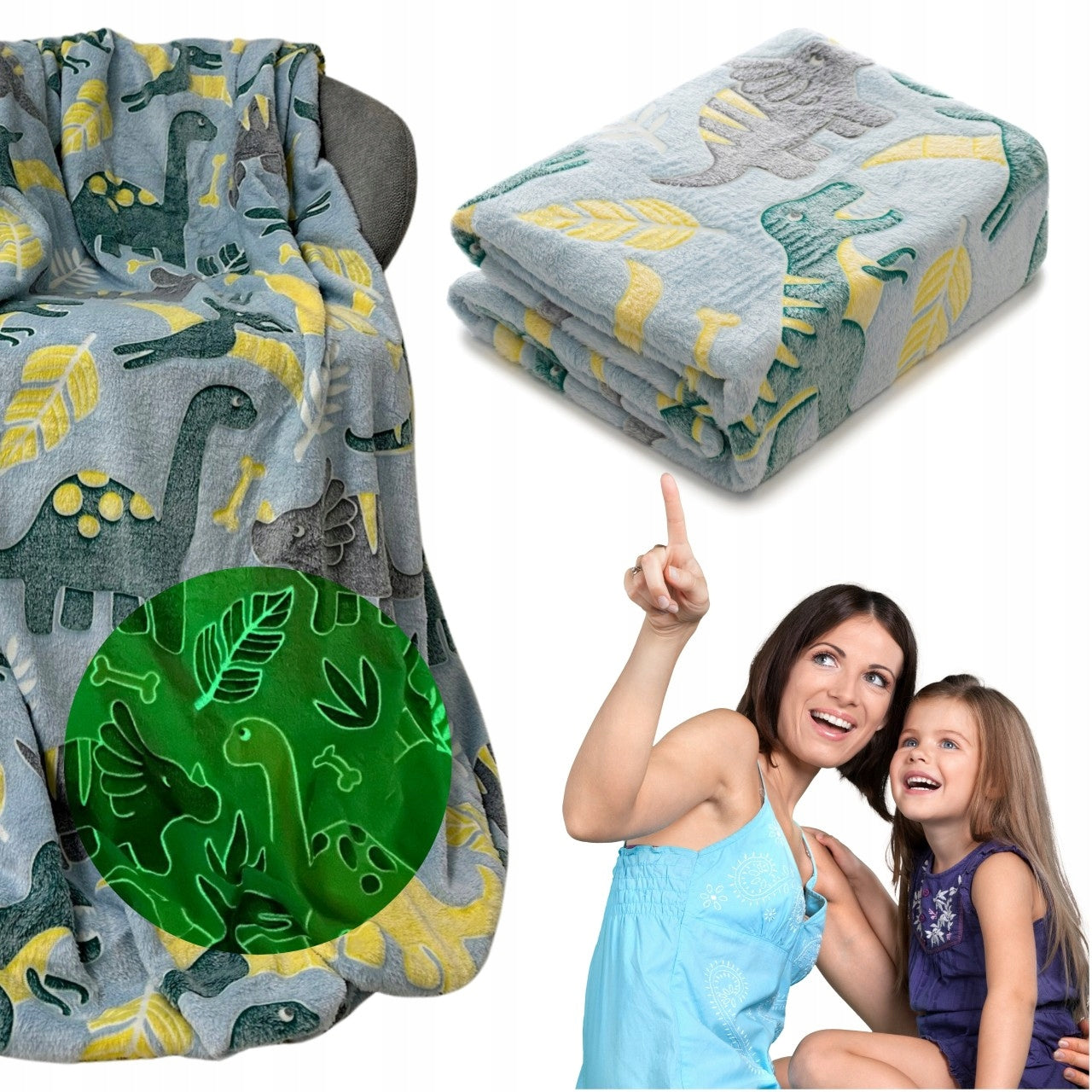 Blanket 150x200 Microfiber Fluorescent For Children Glowing Peter 07
