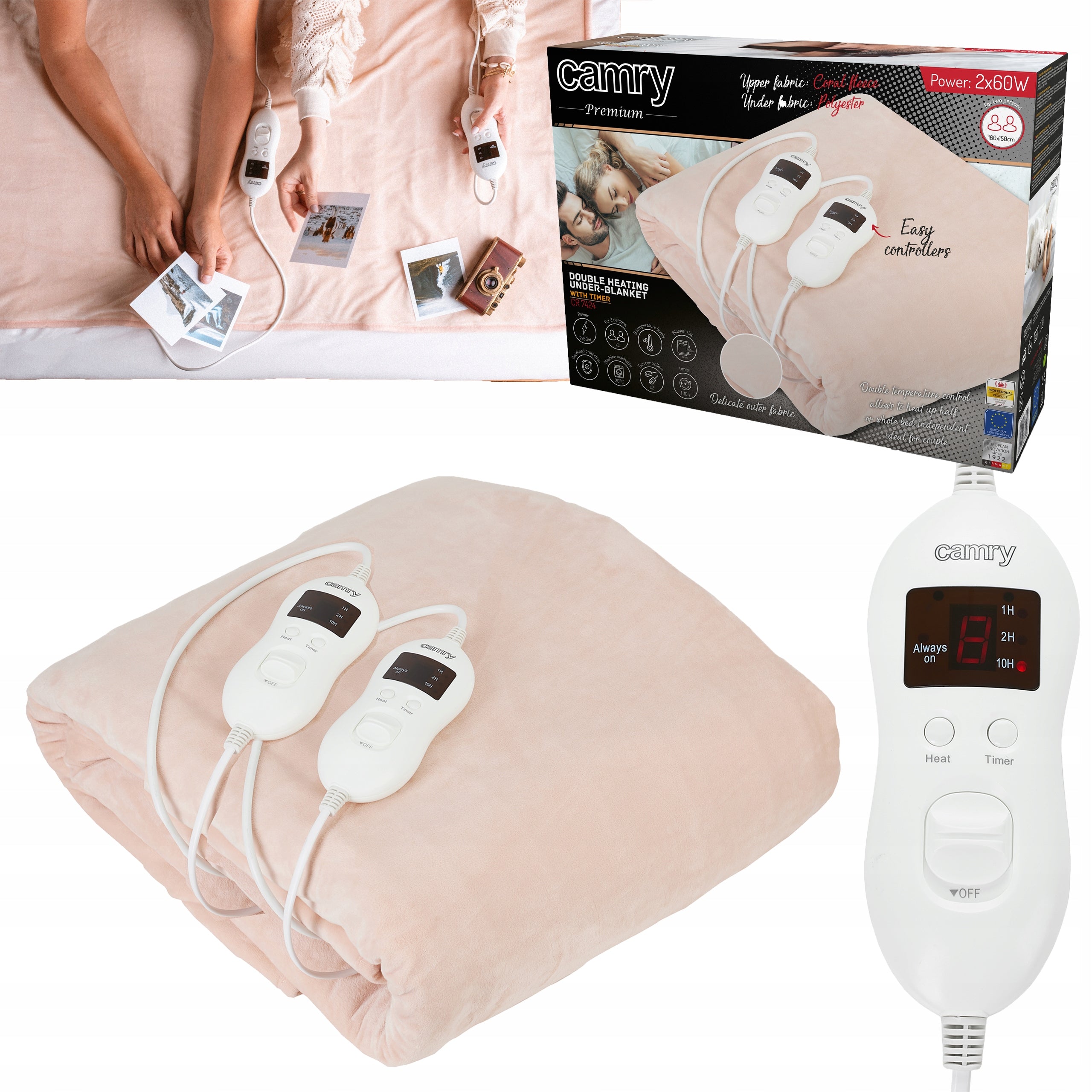 Blanket Electric HEATING MAT 160x150cm Soft POLAR Pilot Sheet Packaging status original