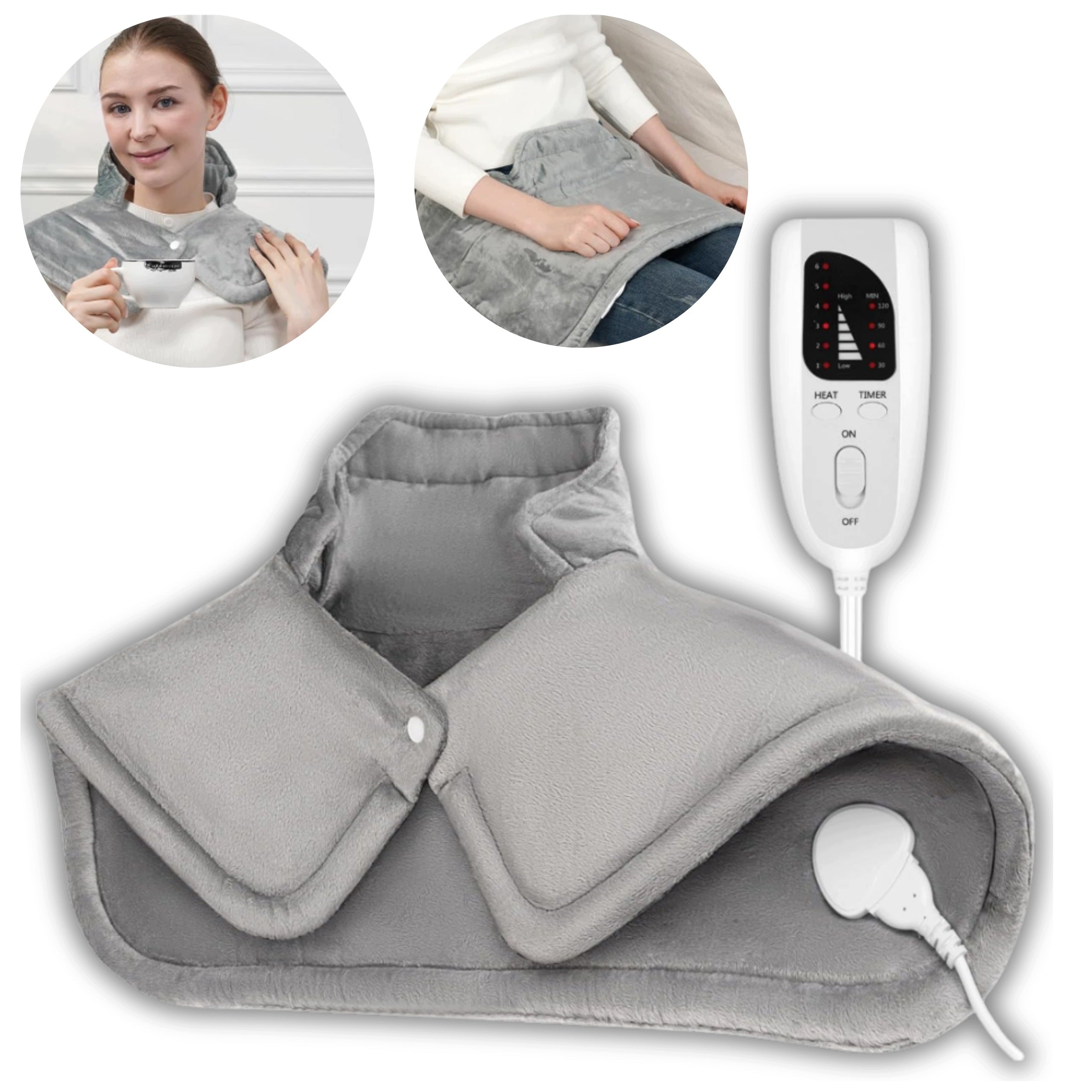 Blanket Electric Poncho Pillow 6 Levels Heating Castle Gift