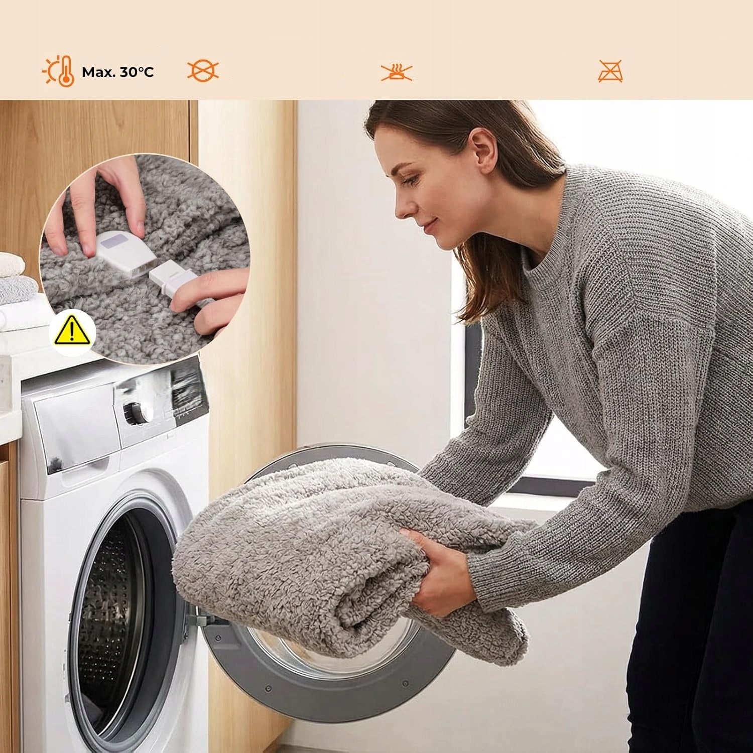 Blanket Electric Warm Soft Fluffy 180 x 130 cm Manufacturer code 5052337012633