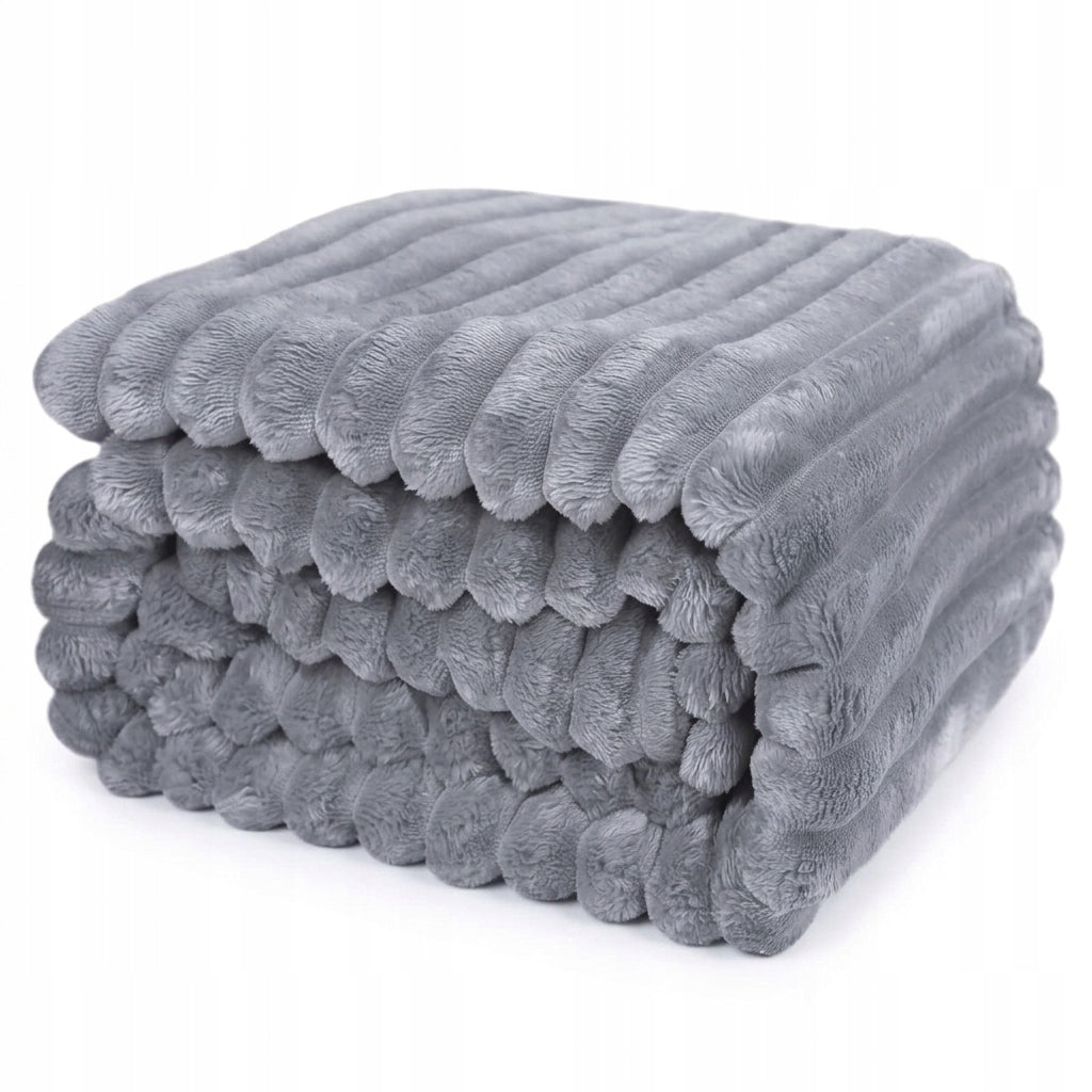 Blanket Fluffy 150x200 Bedspread Sofa Warm Soft Thick Grey