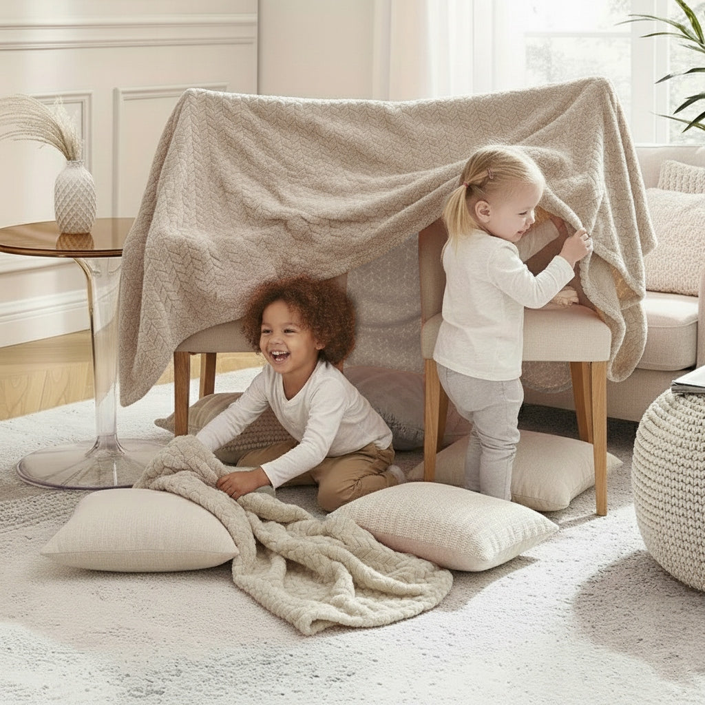 Blanket Herringbone Pled Bedspread Sofa Soft Fashionable BEIGE 160x200 Packaging status original