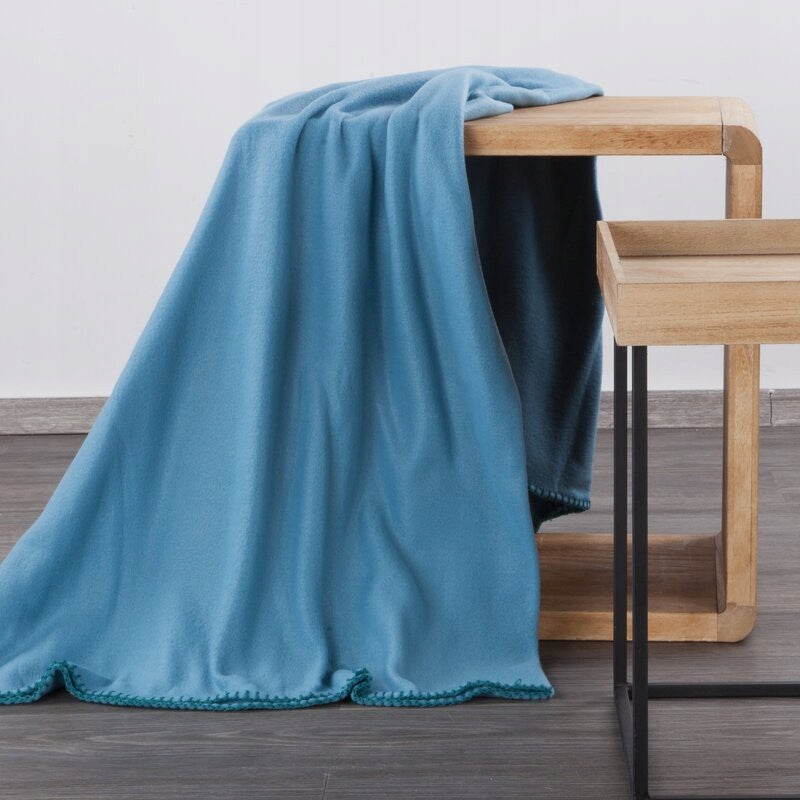 Blanket POLAR 150x200cm fleece blue BEDSPREAD ARMCHAIR SOFT WARM Manufacturer code 452518