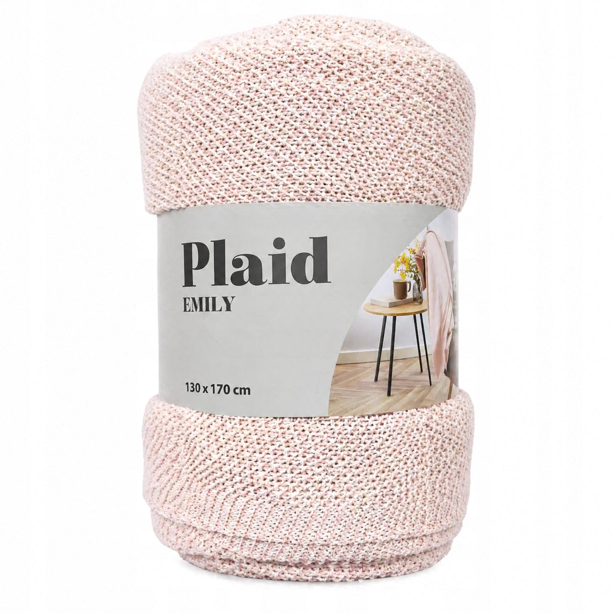 Blanket Pled Bedspread Emily 130x170 Soft powder pink Boho