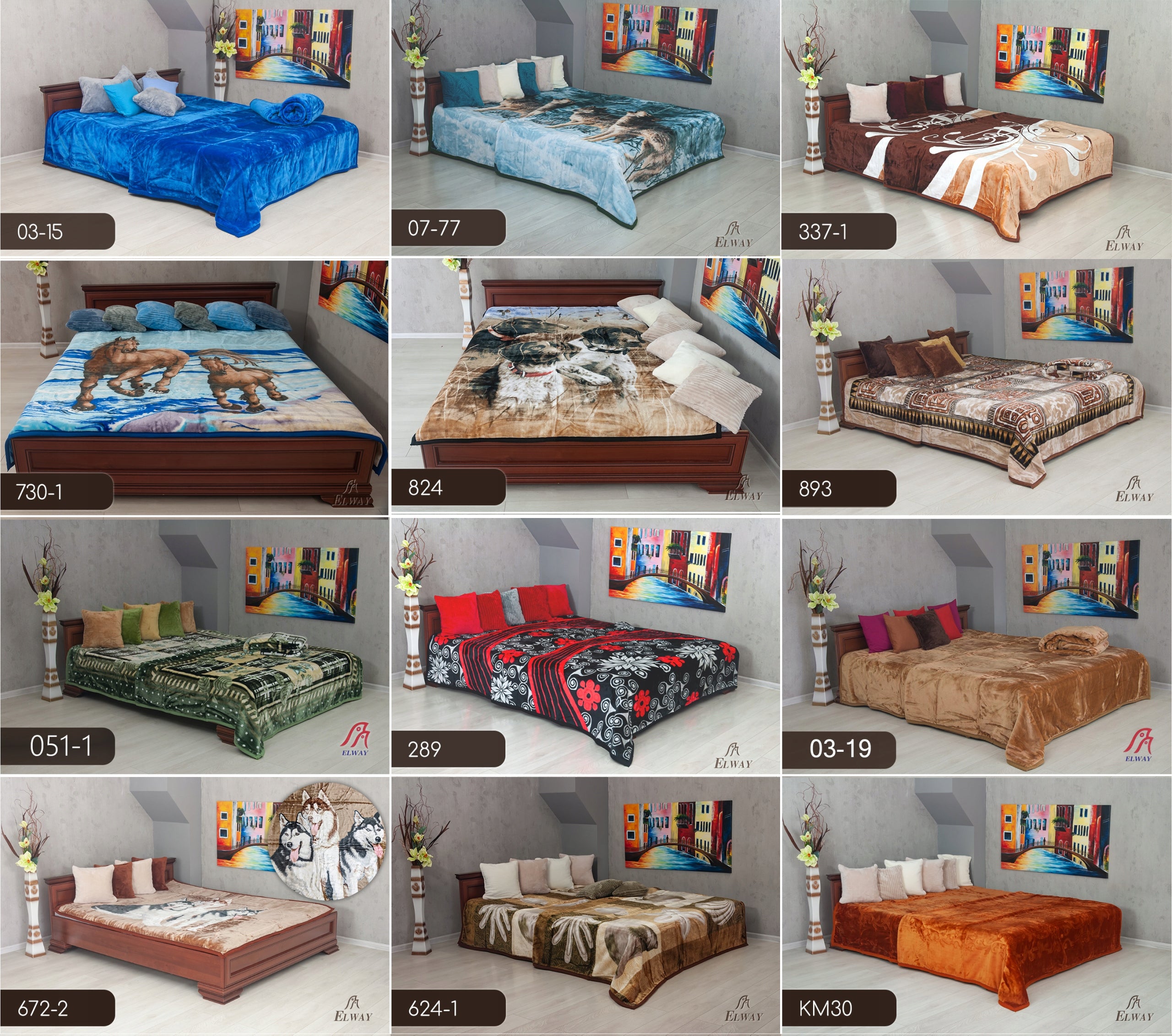 Blanket bedspread 160x210 ELWAY 100% Thick Bedspread New designs Manufacturer code koc akrylowy Elway