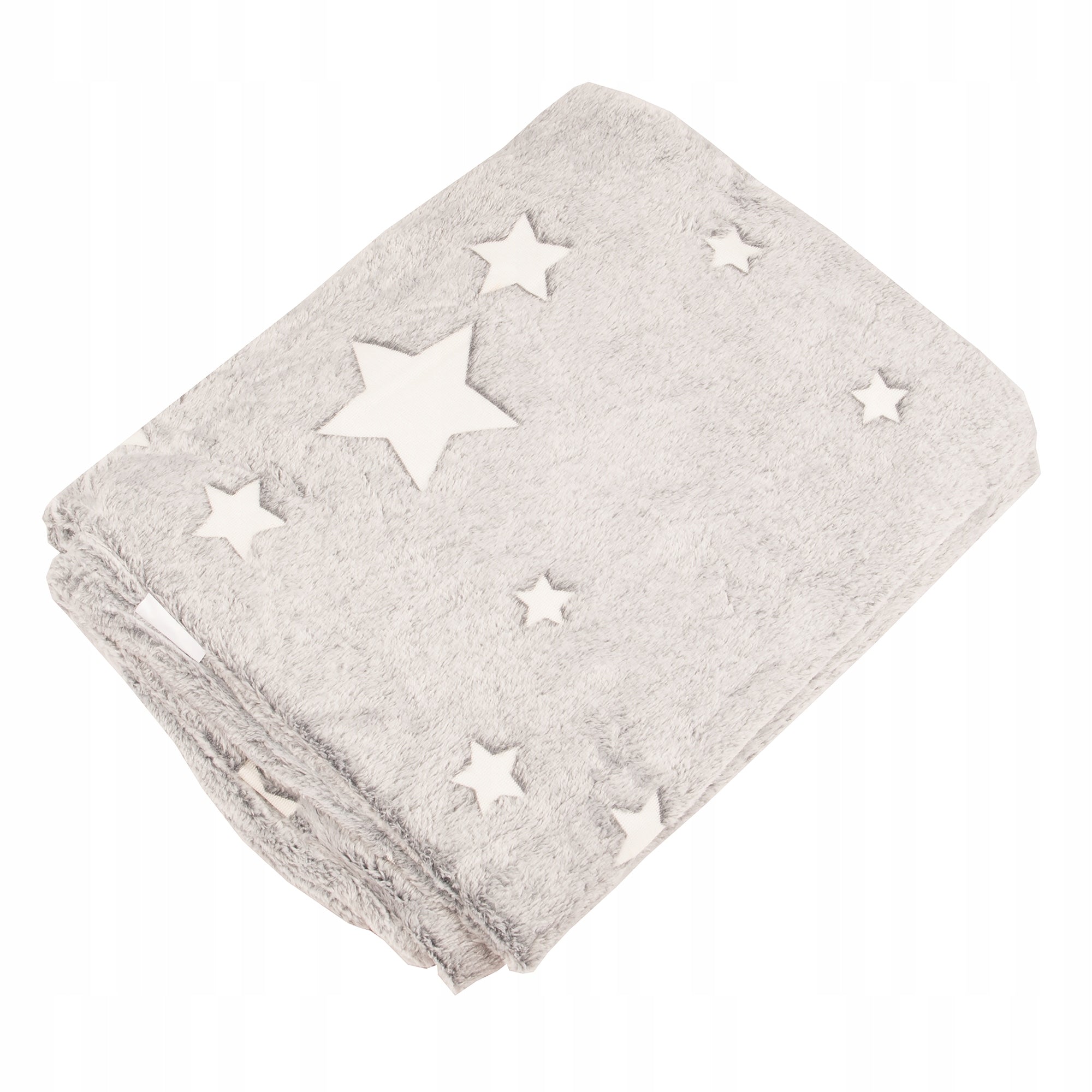 Blanket glow-in-the-dark Microfiber Stars Grey Soft 120 x 150 cm