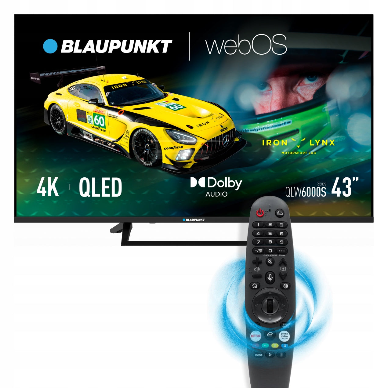 Blaupunkt 43QLW6000S QLED Smart TV 4K UHD WebOS HDR10 Dolby Audio WiFi HDMI