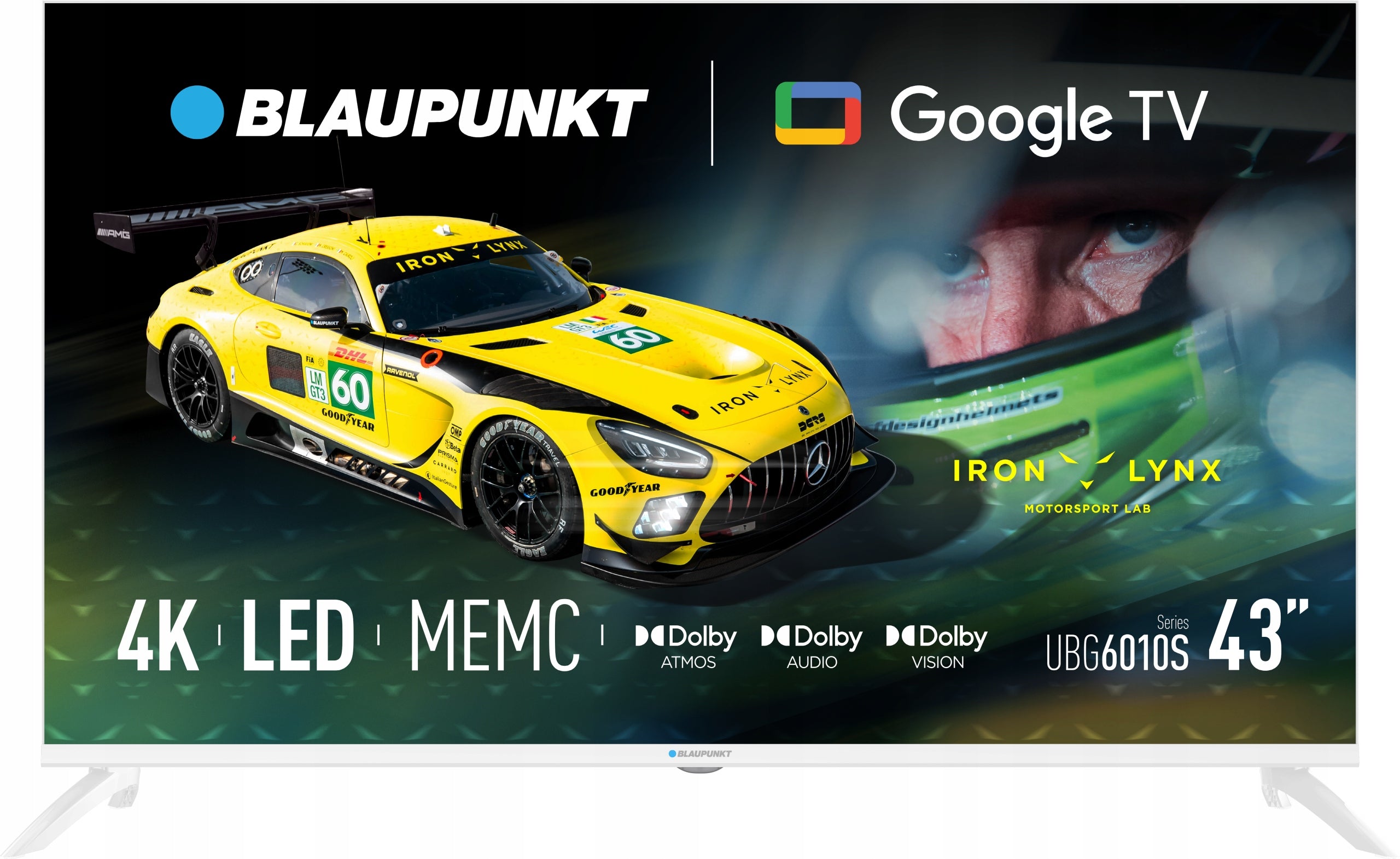 Blaupunkt 43UBG6010 White 43" inch tv 4K UHD Google TV WiFi Bluetooth Dolby