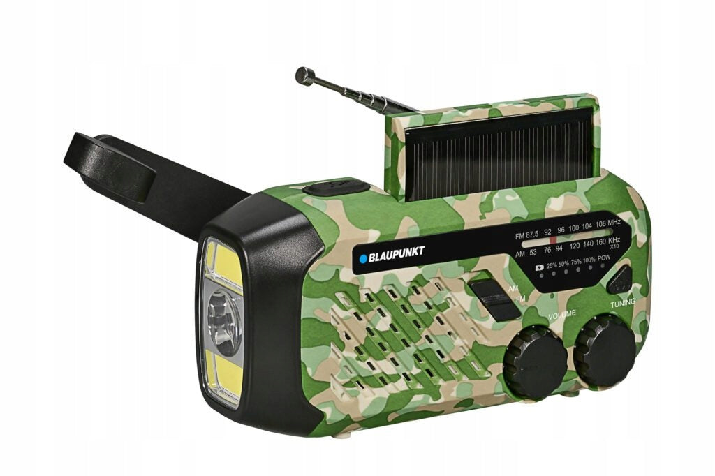Blaupunkt ER10GC Survival Radio Dynamo Solar AM/FM Green Camo Flashlight Manufacturer code RTVBLPP034