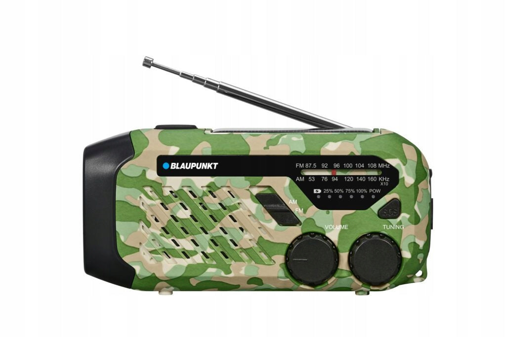 Blaupunkt ER10GC Survival Radio Dynamo Solar AM/FM Green Camo Flashlight Packaging status original