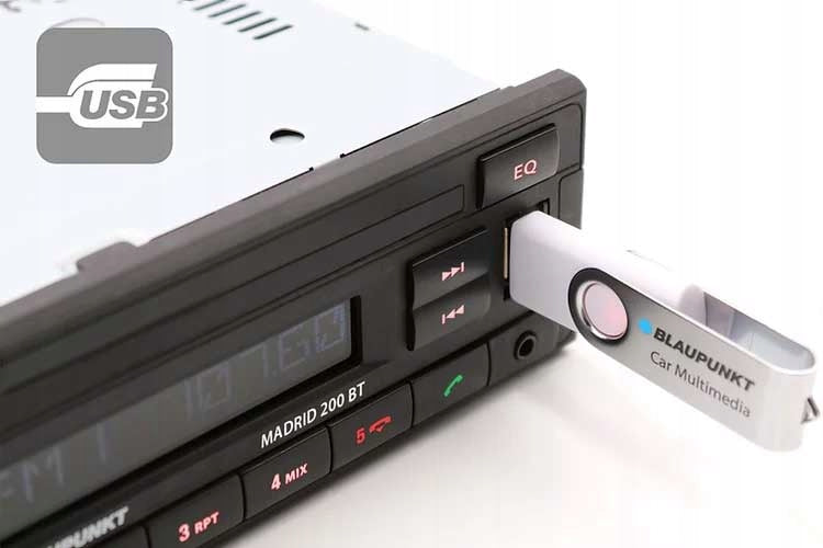 Blaupunkt Madrid 200 BT Car Radio MP3 USB Bluetooth Classic Retro Brand Blaupunkt