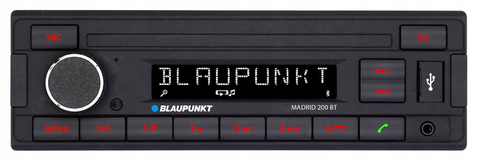 Blaupunkt Madrid 200 BT Car Radio MP3 USB Bluetooth Classic Retro