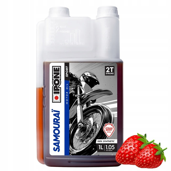 Blend Oil IPONE SAMOURAI 2T Synthetic 1L Strawberry Original