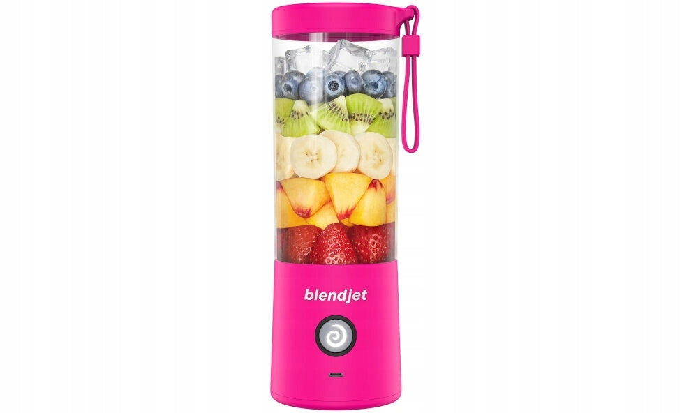 BlendJet 2 Dark Pink USB Cup Blender Strong Crushes Ice Brand 100