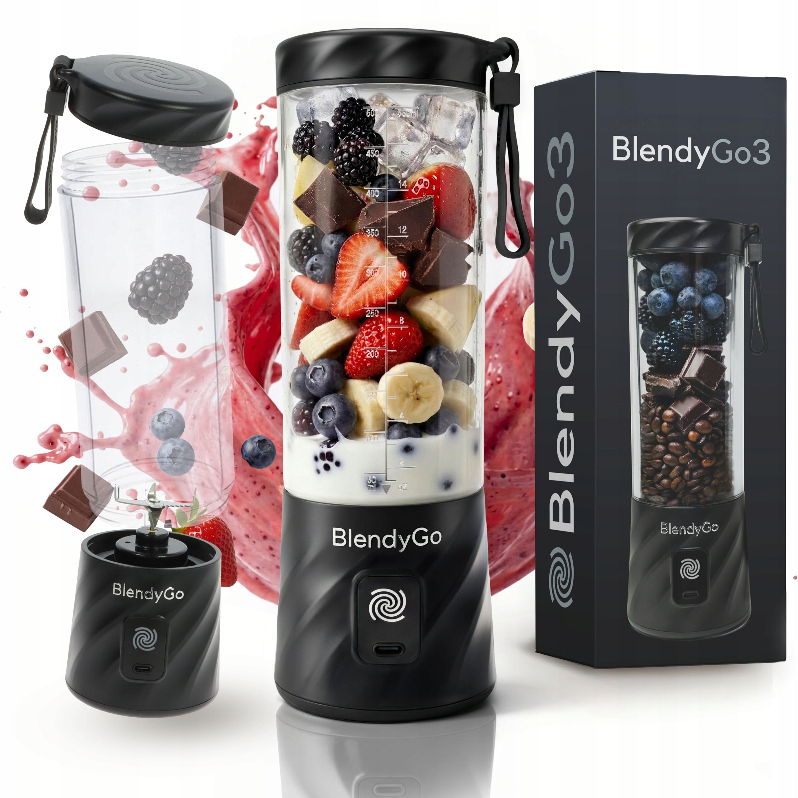 Blender BlendyGo 3 Portable Electric WIRELESS Blender 550ml