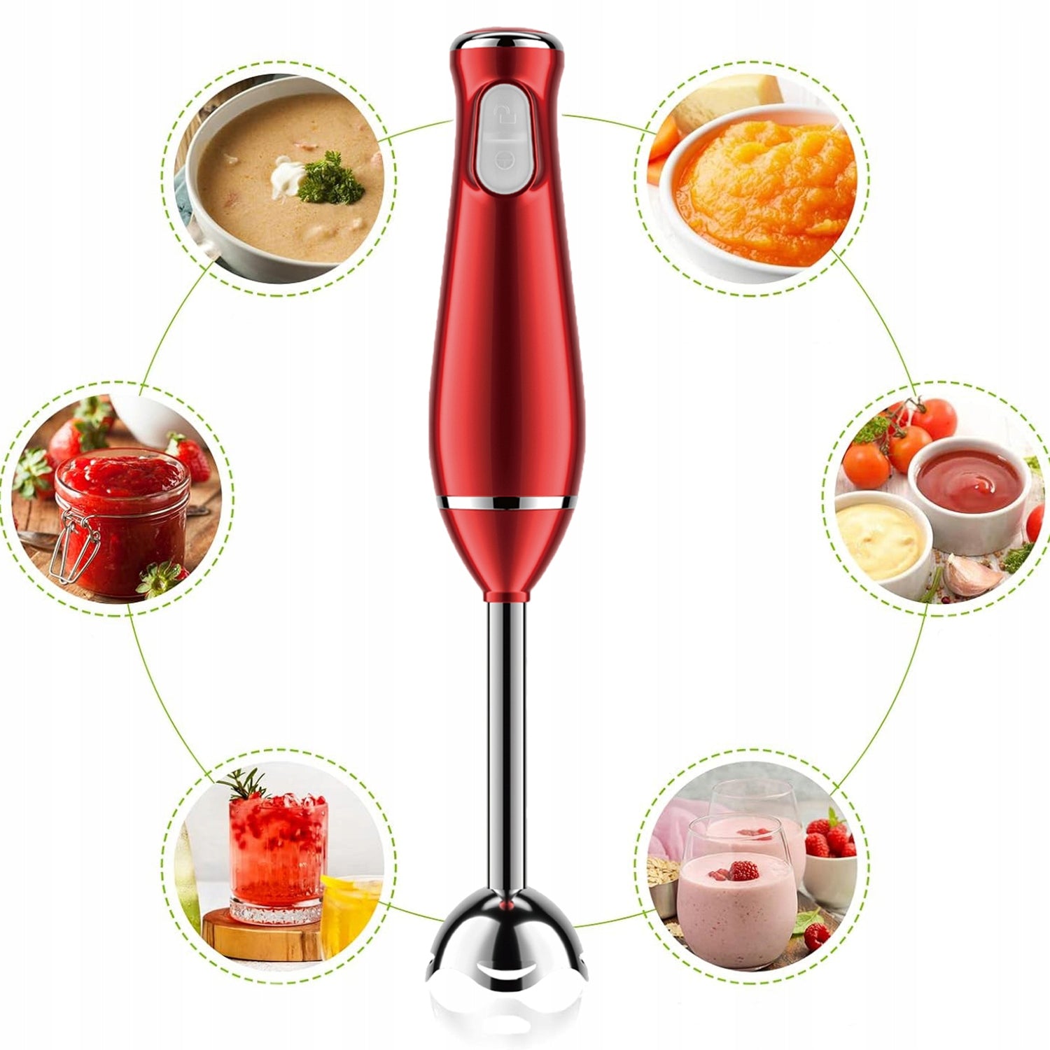 Blender Czerwony Mikser Reczny 2 Prędkości i Tryb Turbo Mocny 800w 4W1 Manufacturer code blender