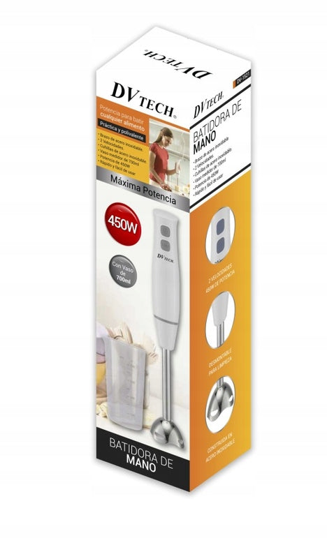 Blender Hand Mixer DVTECH 450W Metal Blades Packaging status original