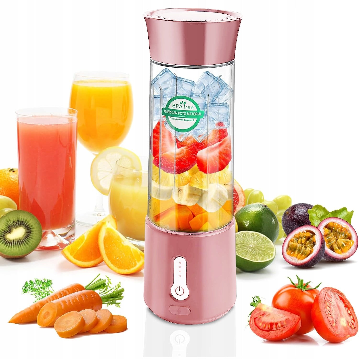 Blender Juicer Cordless Leak Proof 6Blades USB-C Rechargeable LED Indicator Packaging status original