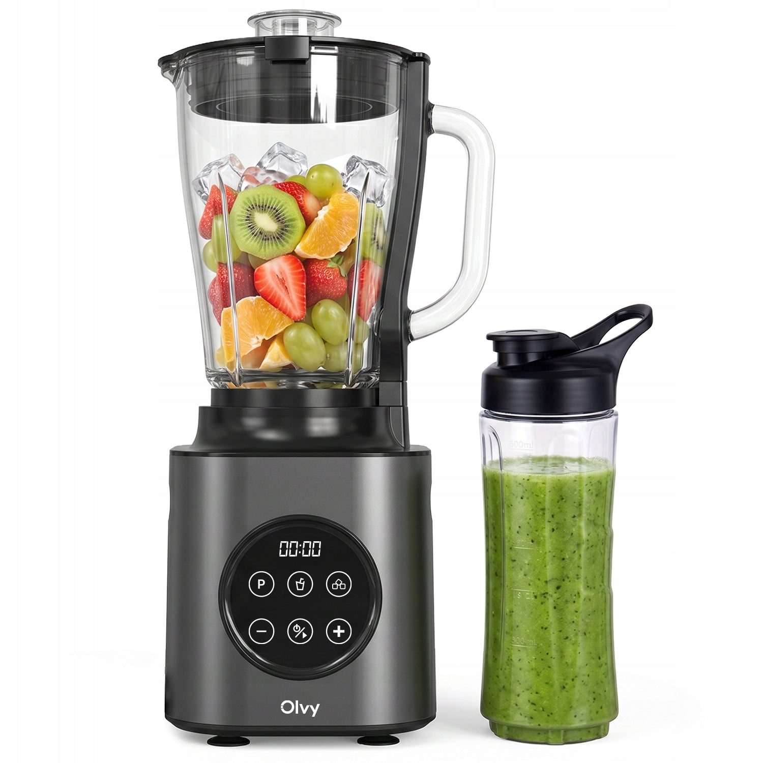 Blender Mikser Olvy Szklany 900W 1,5L Tritan Pulse Do Smoothie Z Kubkiem Packaging status original