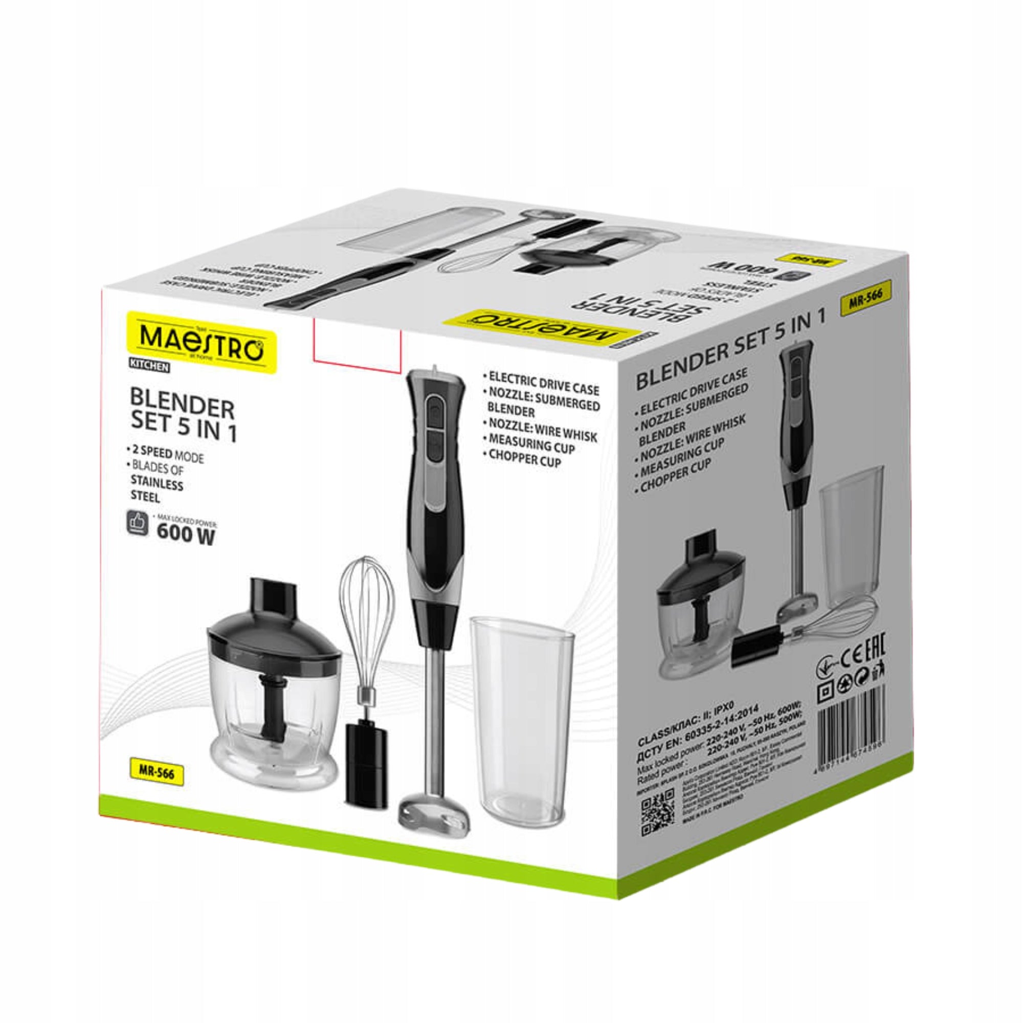 Blender set 500W MR-566 MAESTRO EAN (GTIN) 4820177142206