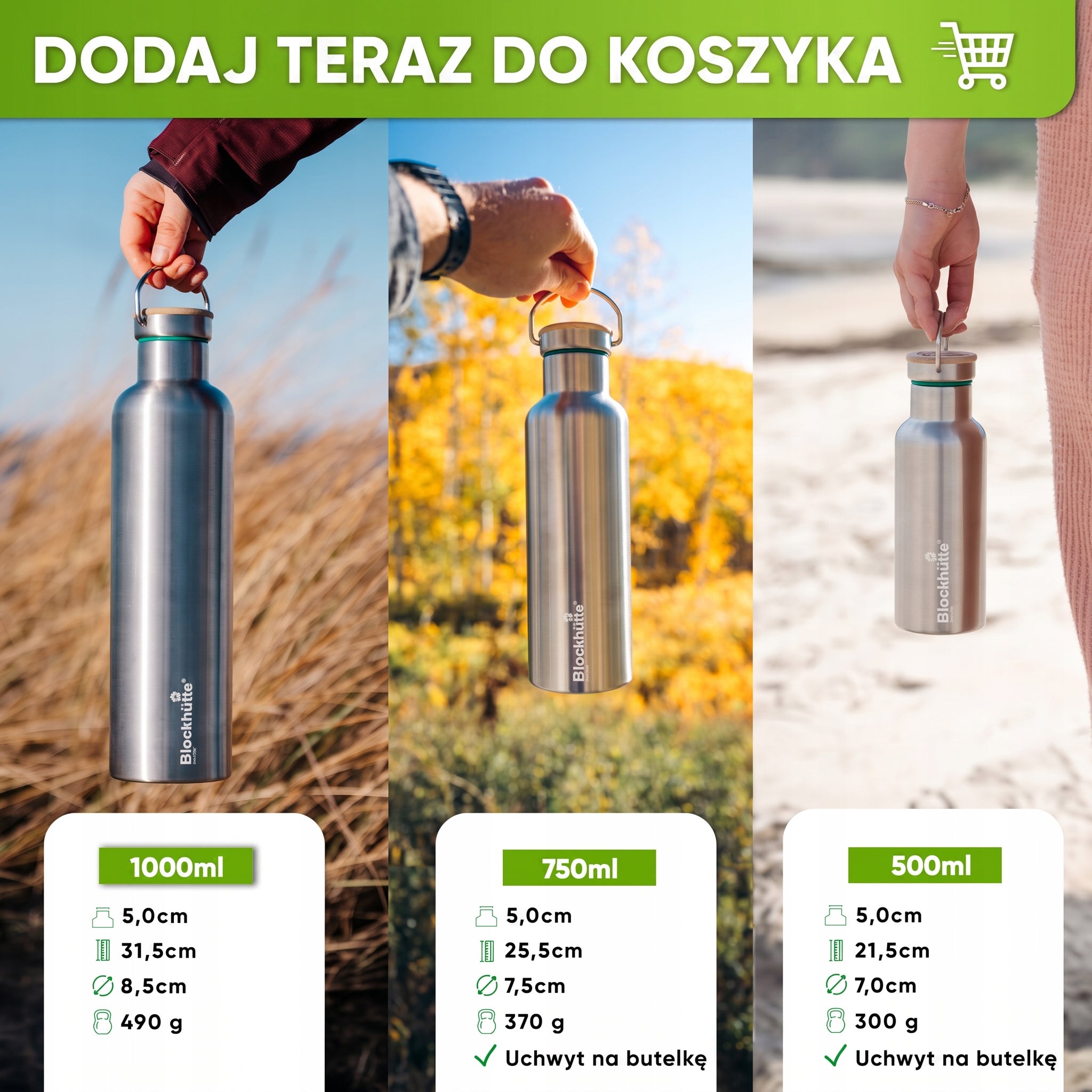 Blockhütte Thermal bottle 500 ml stainless steel sealed without BPA Manufacturer code BH0006