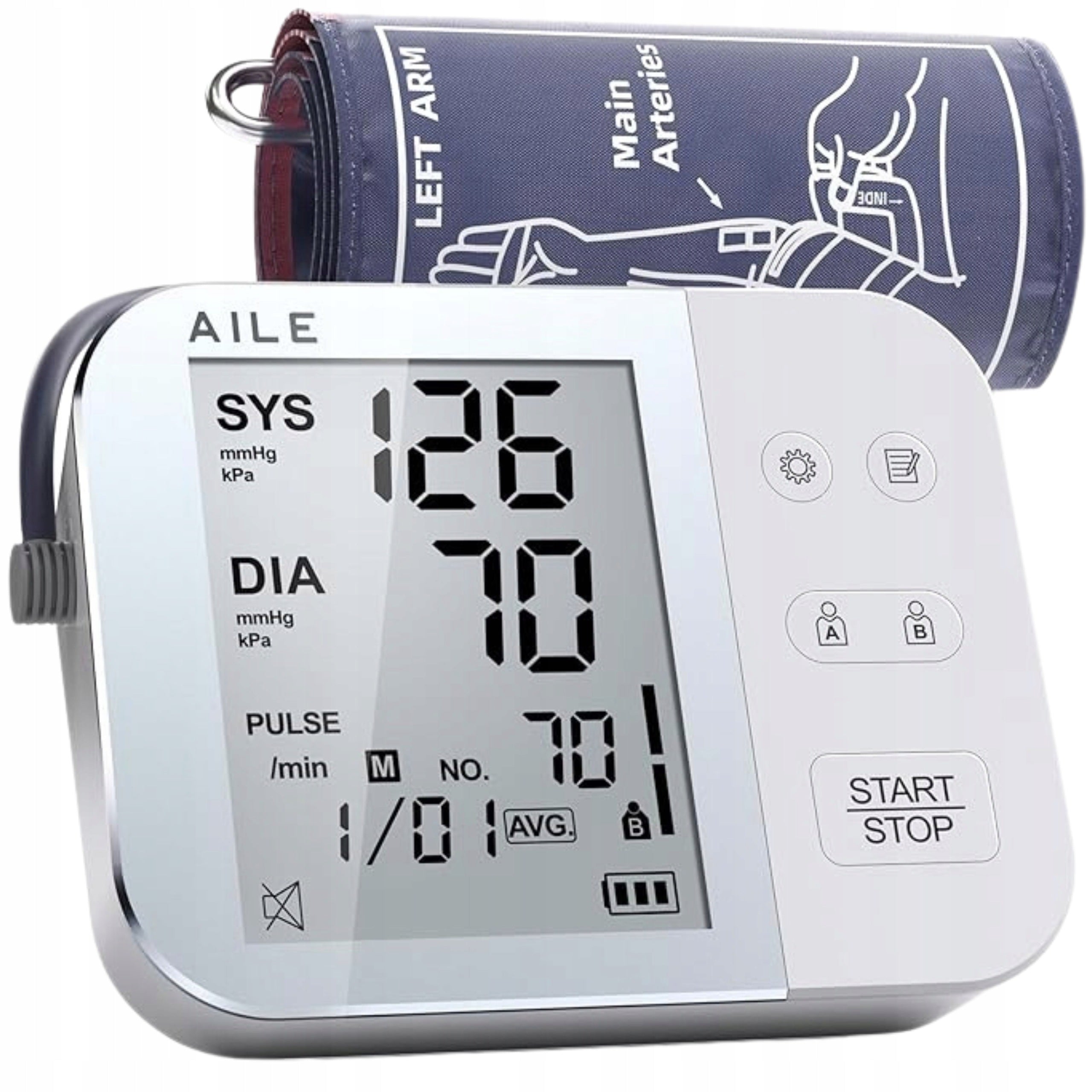 Blood Pressure Monitor with Large Cuff AILE (22-42 cm)