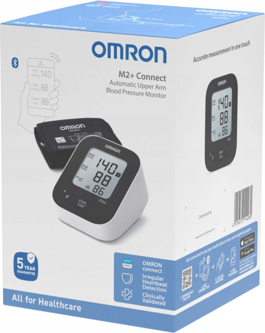 Blood pressure monitor Omron M2+ Connect Packaging status original