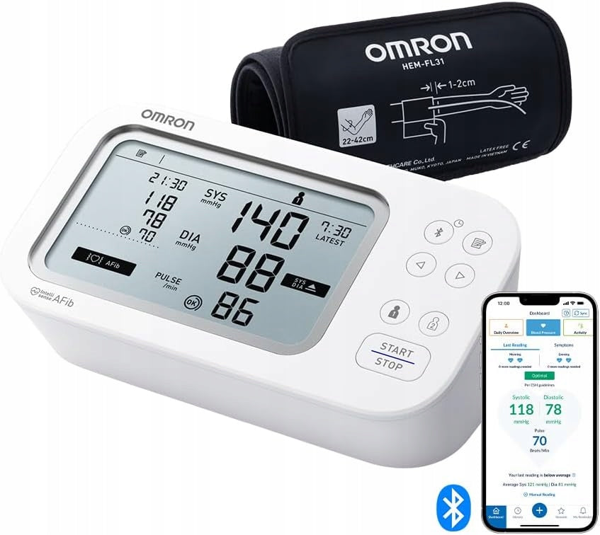 Blood pressure monitor Omron X7 Smart AFib HEM-7380T1-EOSL cuff 22-42 cm