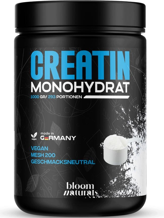 Bloom Naturals Creatine Monohydrate 1000 g + Vitamin B6 | 293 servings